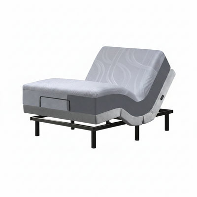 Twin XL Adjustable Bed Base with 14 Inch Prime Gel Memory Foam Mattress - Dual Massage - USB Ports - Zero Gravity - Underbed Light - Wireless Remote - Zero Clearance