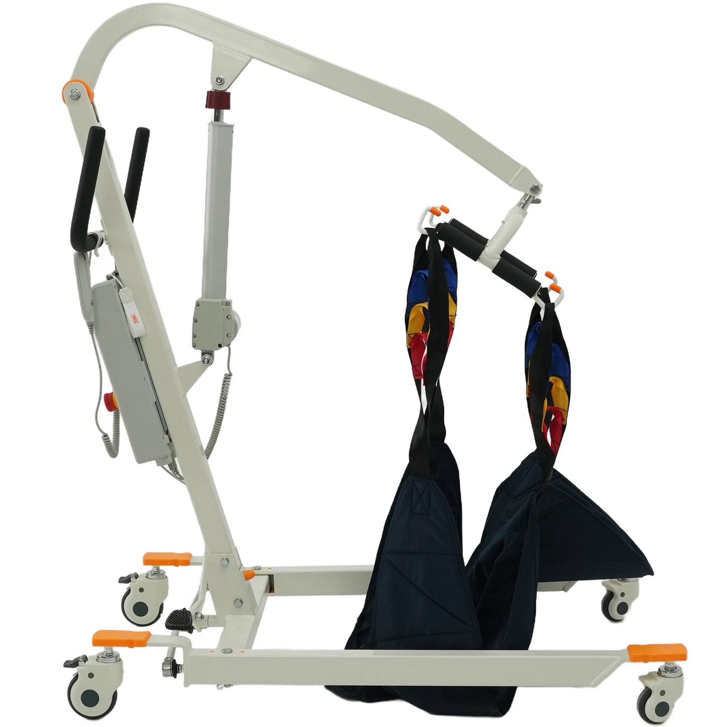 Collapsible Electric Patient Lift, Floor Lift Assist for Elderly, Medical Transfer Device with 440LBS Capacity,Portable & Easy Assembly