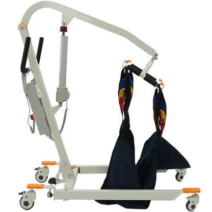 Collapsible Electric Patient Lift, Floor Lift Assist for Elderly, Medical Transfer Device with 440LBS Capacity,Portable & Easy Assembly