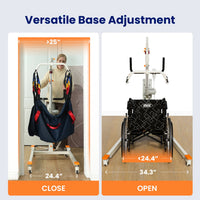 Collapsible Electric Patient Lift, Floor Lift Assist for Elderly, Medical Transfer Device with 440LBS Capacity,Portable & Easy Assembly