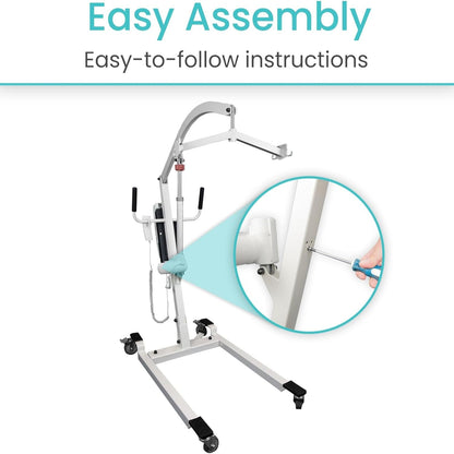 Electric Patient Lift for Home - Transfer Assist Device - Medical Transport Aid - Portable Lifter for Elderly, Bariatric, Handicap, Men & Women