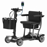 4 Wheel Mobility Scooter Built for Independence, 350 LB Capacity, 15 Mile Range, Detachable Battery