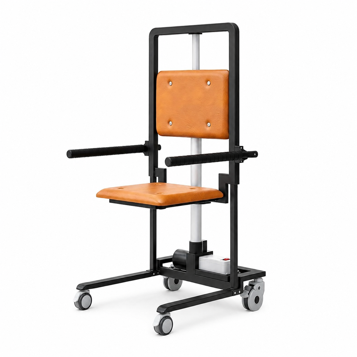 Patient Floor Lift Designed for Safe Transfers, 450 LBS Capacity, Adjustable Height, Foldable Design