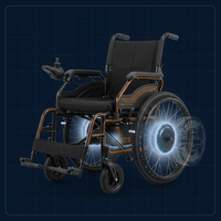 Electric Wheelchair 20+ Miles Range All Terrain, Portable Motorized Wheelchair for Seniors, Lightweight Foldable Electric Wheelchair, 5 Years Warranty, 500W Dual Motors Powerful, Orange — How It Works
