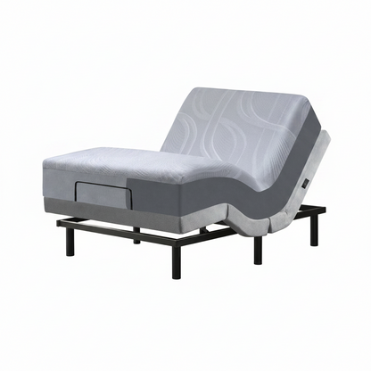 Twin XL Adjustable Bed Base with 14 Inch Prime Gel Memory Foam Mattress - Dual Massage - USB Ports - Zero Gravity - Underbed Light - Wireless Remote - Zero Clearance