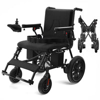 COOLHUT Foldable Electric Wheelchair, 20+ Miles Long Range Motorized Electric Wheelchair, Senior-Friendly Power Chair with 360° Joystick, All Terrain Smart Mobility Scooter, Black