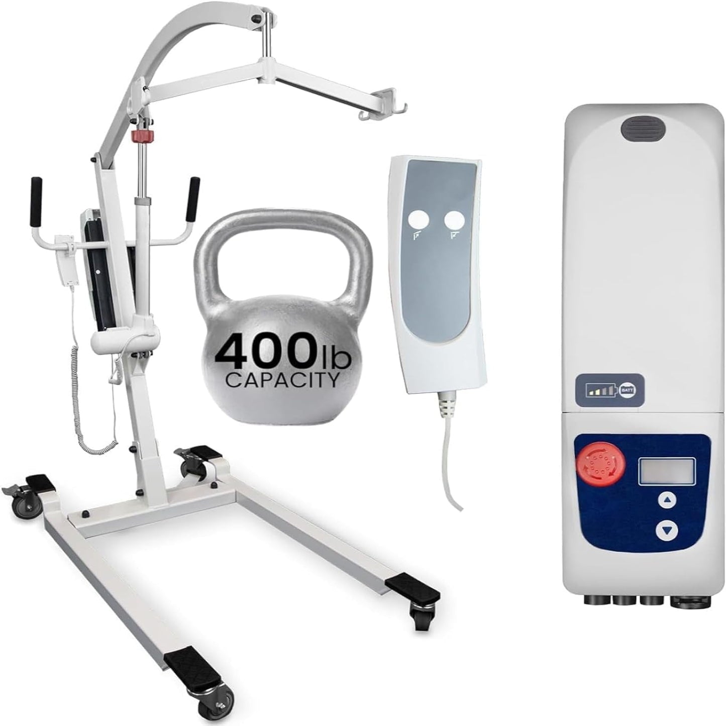 Electric Patient Lift for Home - Transfer Assist Device - Medical Transport Aid - Portable Lifter for Elderly, Bariatric, Handicap, Men & Women