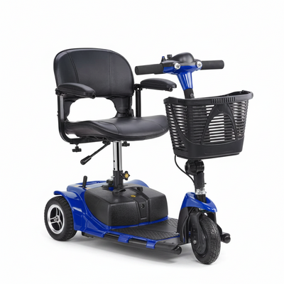 3 Wheel Folding Mobility Scooter for Adults & Seniors, Heavy-Duty Electric Powered Mobility Scooter & 12 Mile Long Range, All Terrain Travel Wheelchair with 9¡Ã Climbing Capacity, 265Lb Capacity